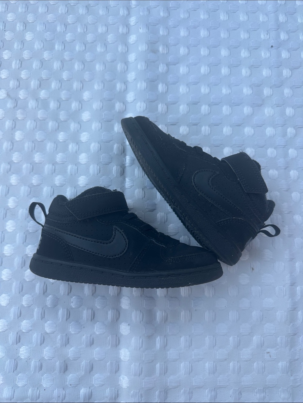 Nike Court Borough Mid 2 PS 'Triple Black' Toddler 9C